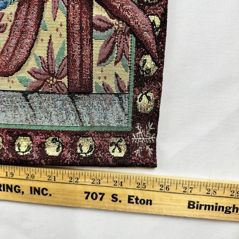Vtg Christmas Cats Tapestry‎ Wall Hanging Holiday Kittens Tree Gifts 36x26